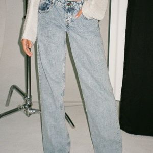 Motel Rocks LOW RISE PARALLEL JEANS IN 80S LIGHT BLUE WASH